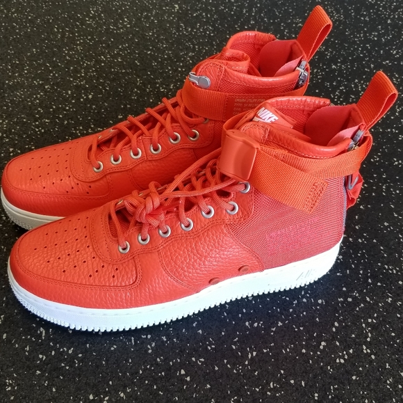 nike sf air force 1 mid team orange